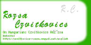 rozsa czvitkovics business card